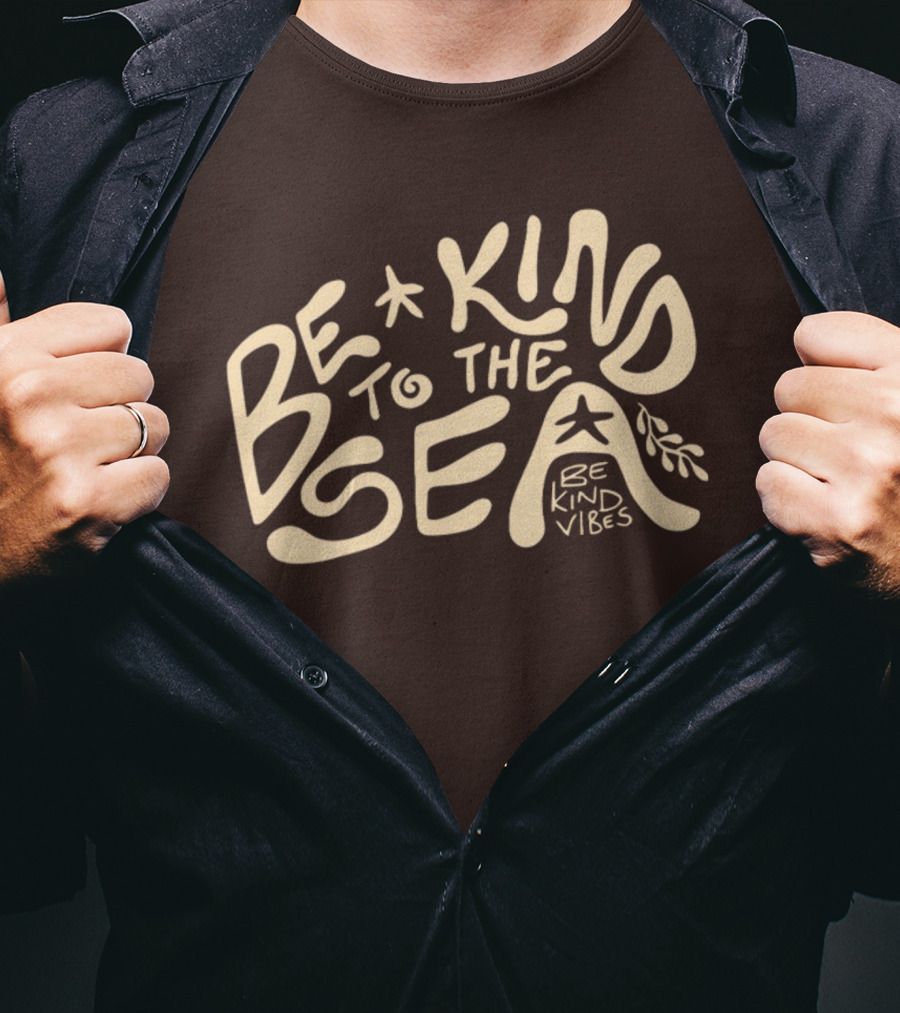 Be Kind Vibes Be Kind To The Sea Starfish Plant Emphasis T-Shirt