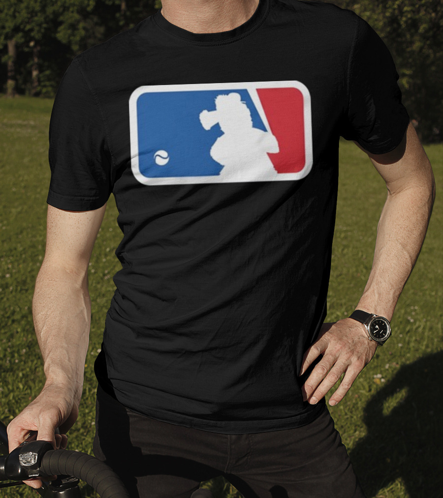 Major Baseball Phan Blue Red Mascot T-Shirt