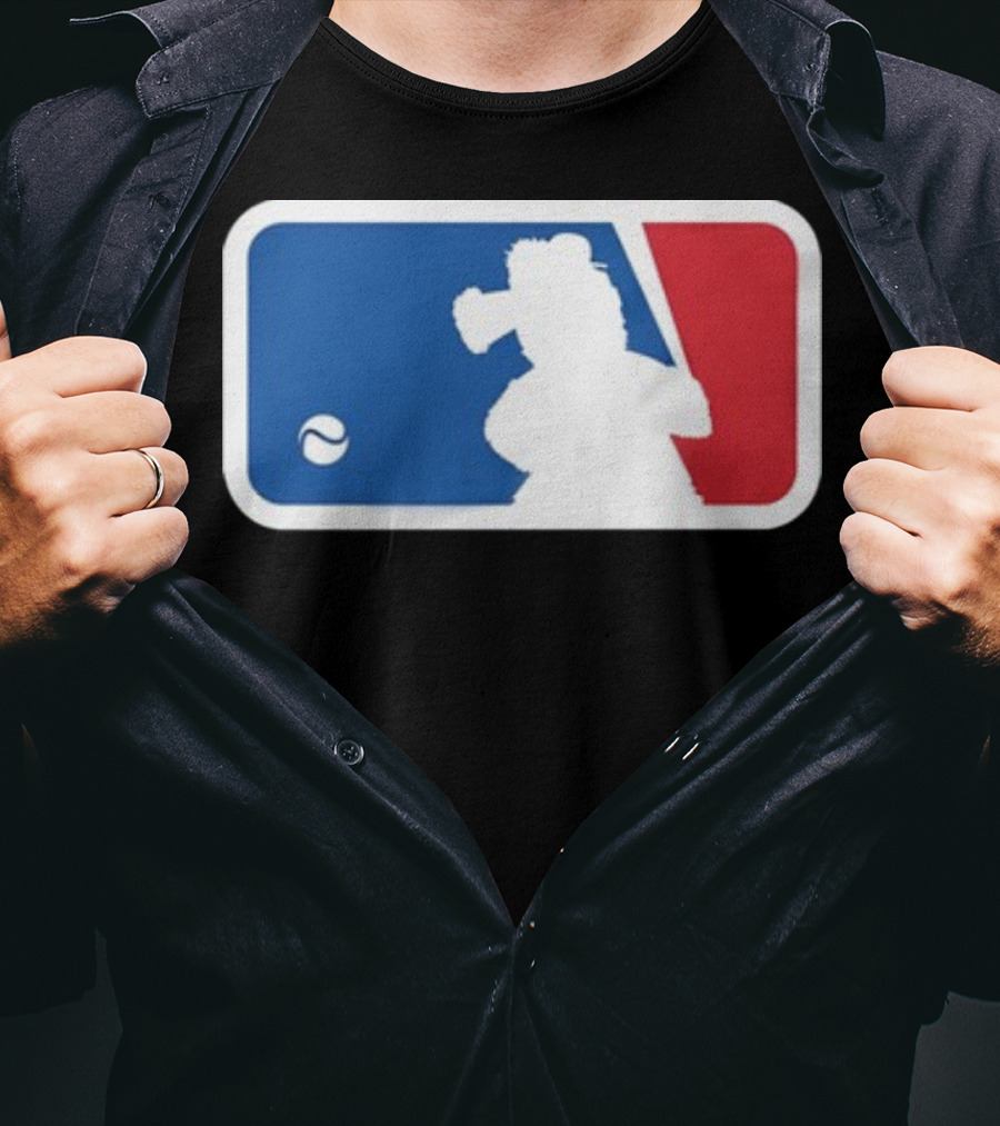 Major Baseball Phan Blue Red Mascot T-Shirt