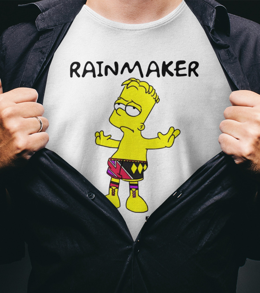 Rainmaker Wrestler Cartoon Character In Colorful Shorts T-Shirt