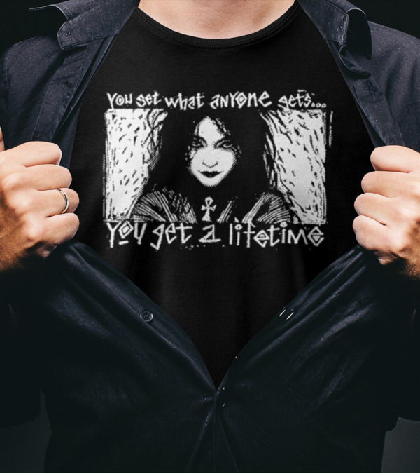 You Set What Anyone Gets You Get A Lifetime Goth Ankh T-Shirt
