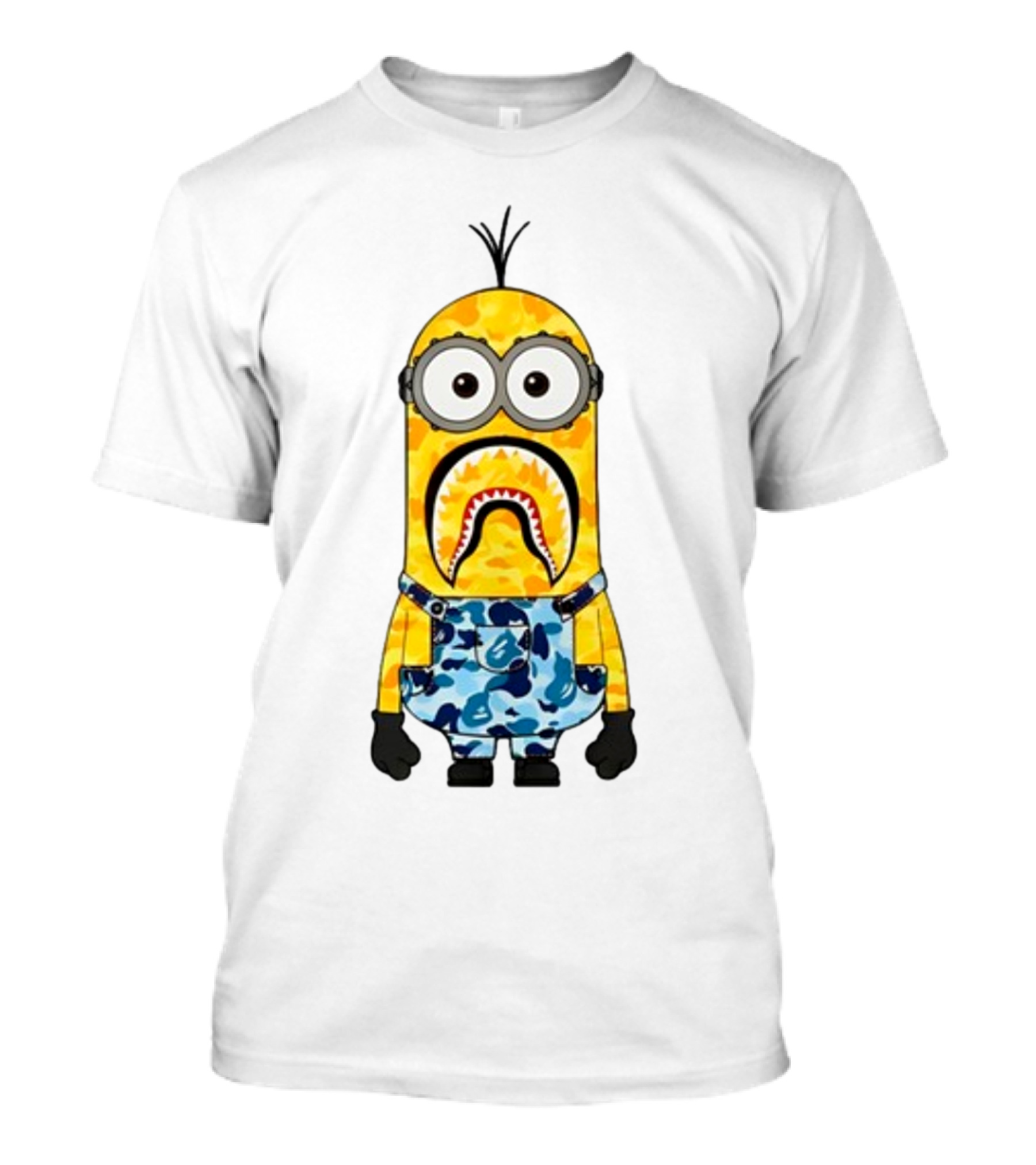 Karl Stealing George’s Minion A Bathing Ape Camo Shark T-Shirt