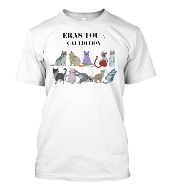 Swiftie Eras Tour Cat Edition Colorful Cartoon Cats Collection T-Shirt