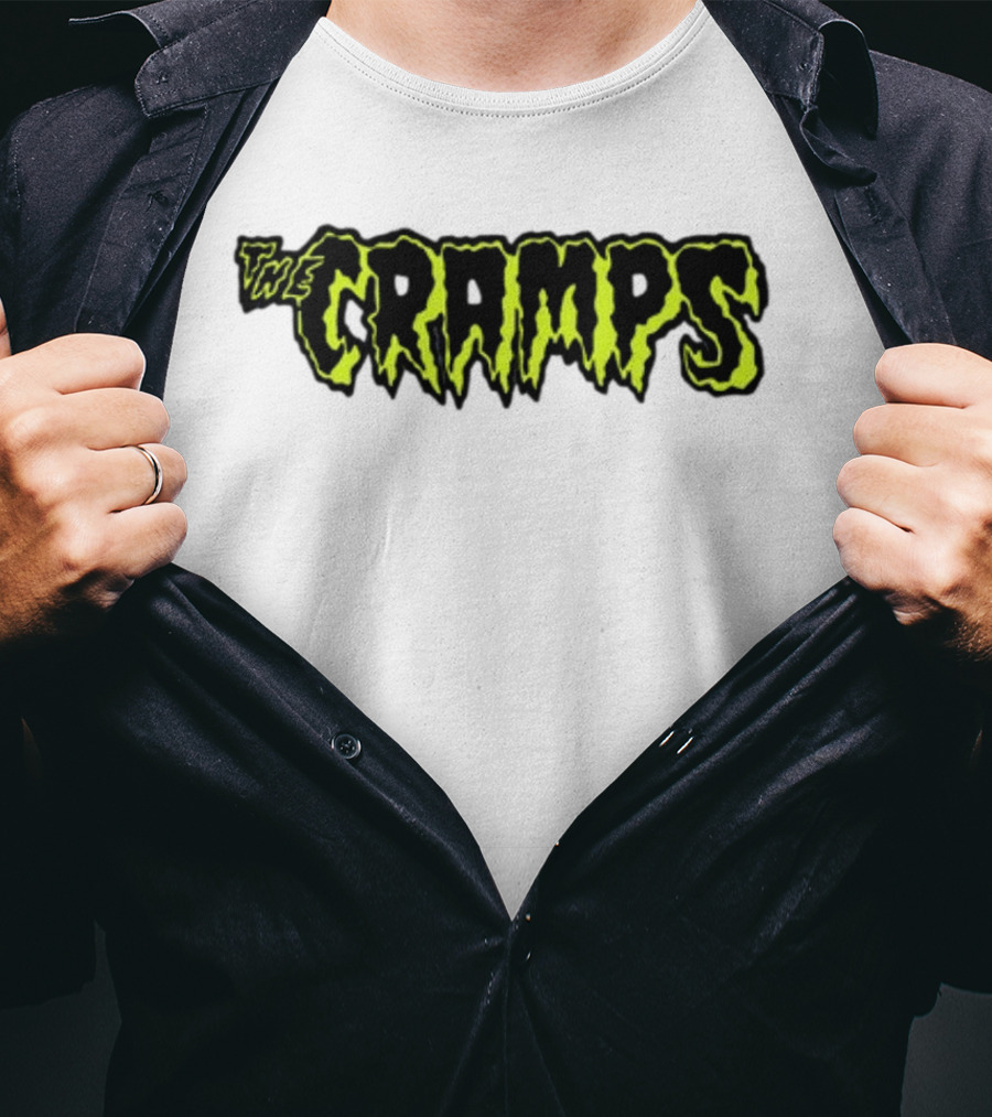 Greg Gutfeld The Cramps Logo Neon Gothic T-Shirt