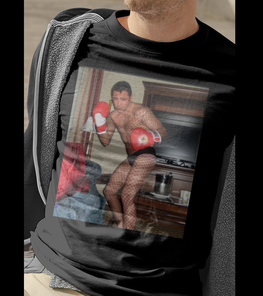 Oscar De La Hoya Fishnet Boxing Gloves Outfit Snapshot T-Shirt