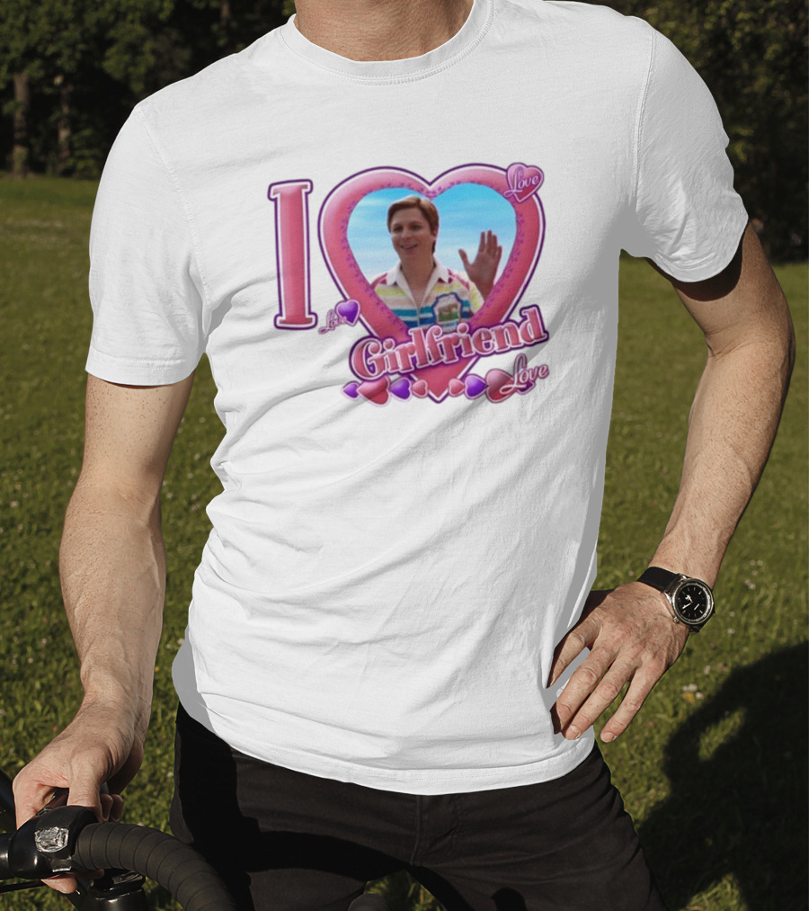 I Love My Girlfriend Heart Frame Love T-Shirt