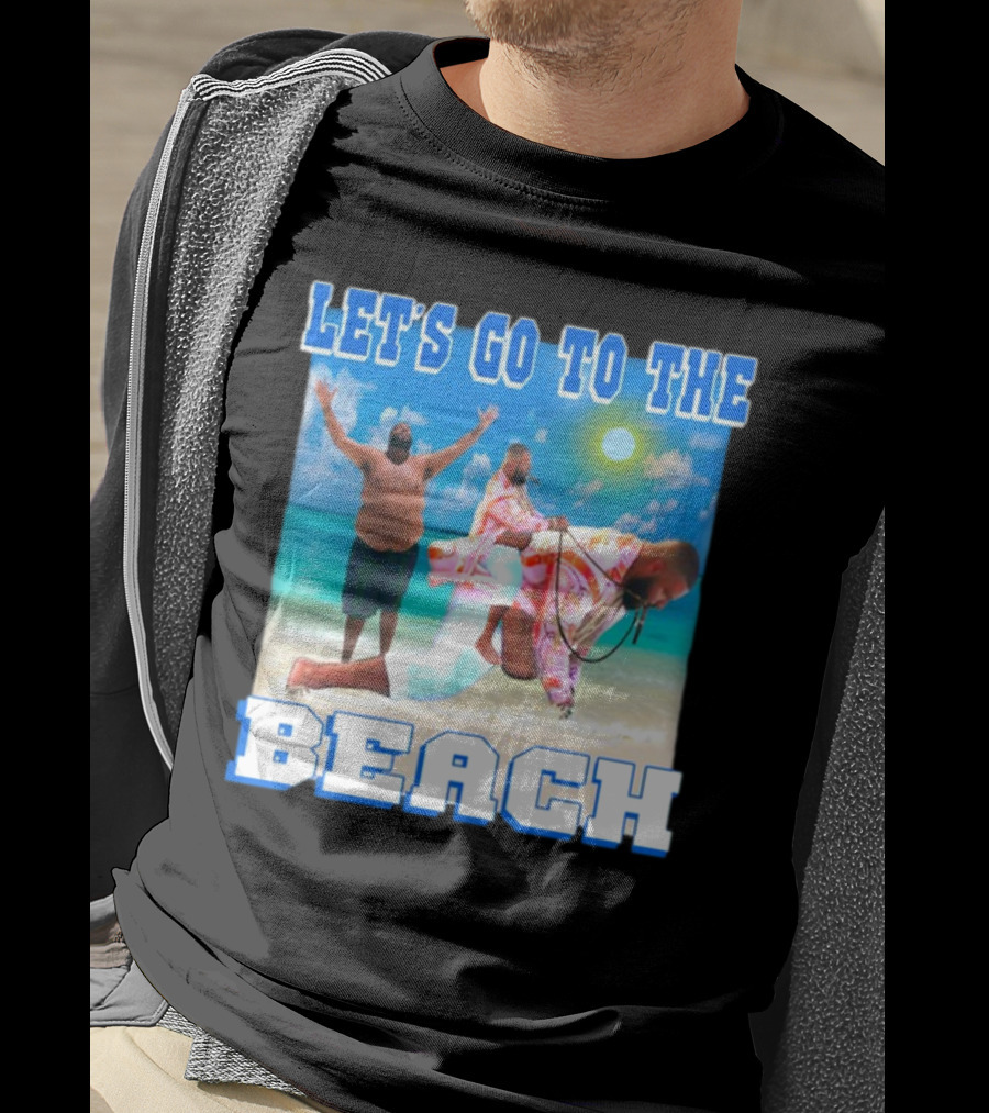 Let's Go To The Beach Dj Khaled Beach Scene With Floating And Joyful Pose T-Shirt