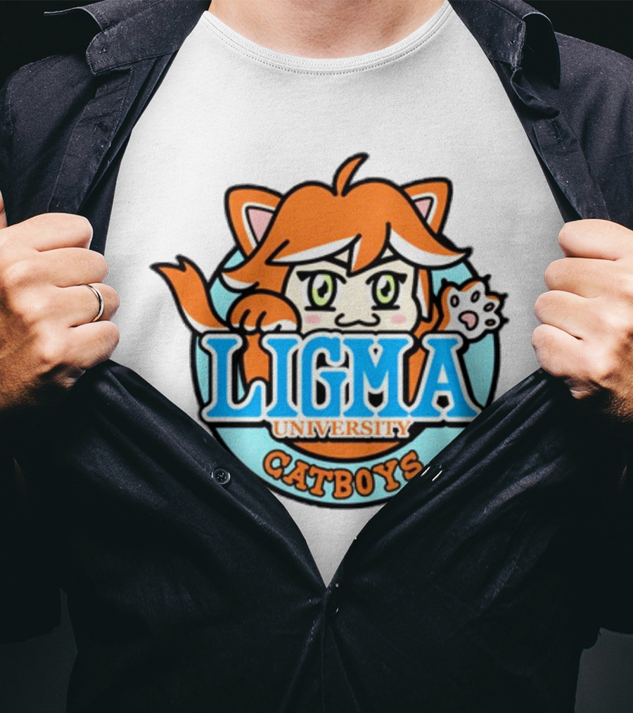 Ligma University Catboys Anime Style Mascot T-Shirt