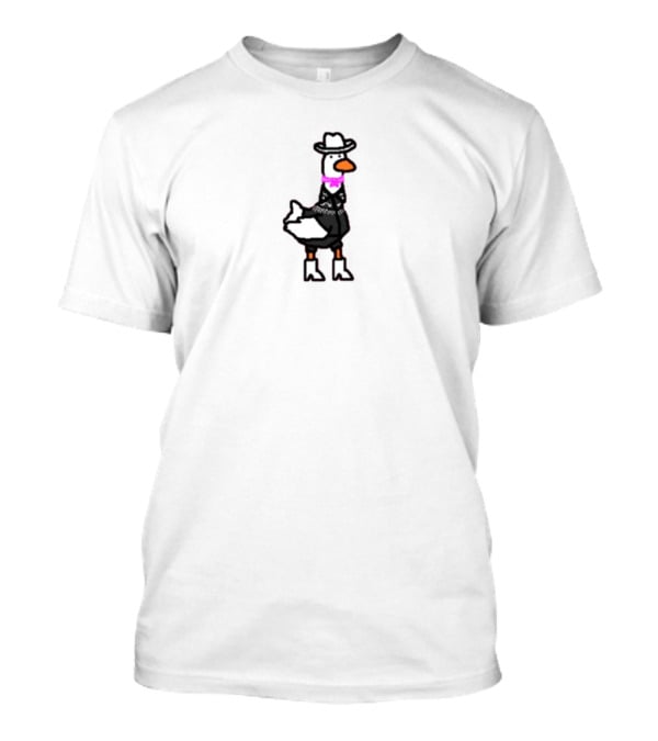 Reallygoodpaints Ryan Goose Cowboy Outfit White Hat Pink Bandana T-Shirt