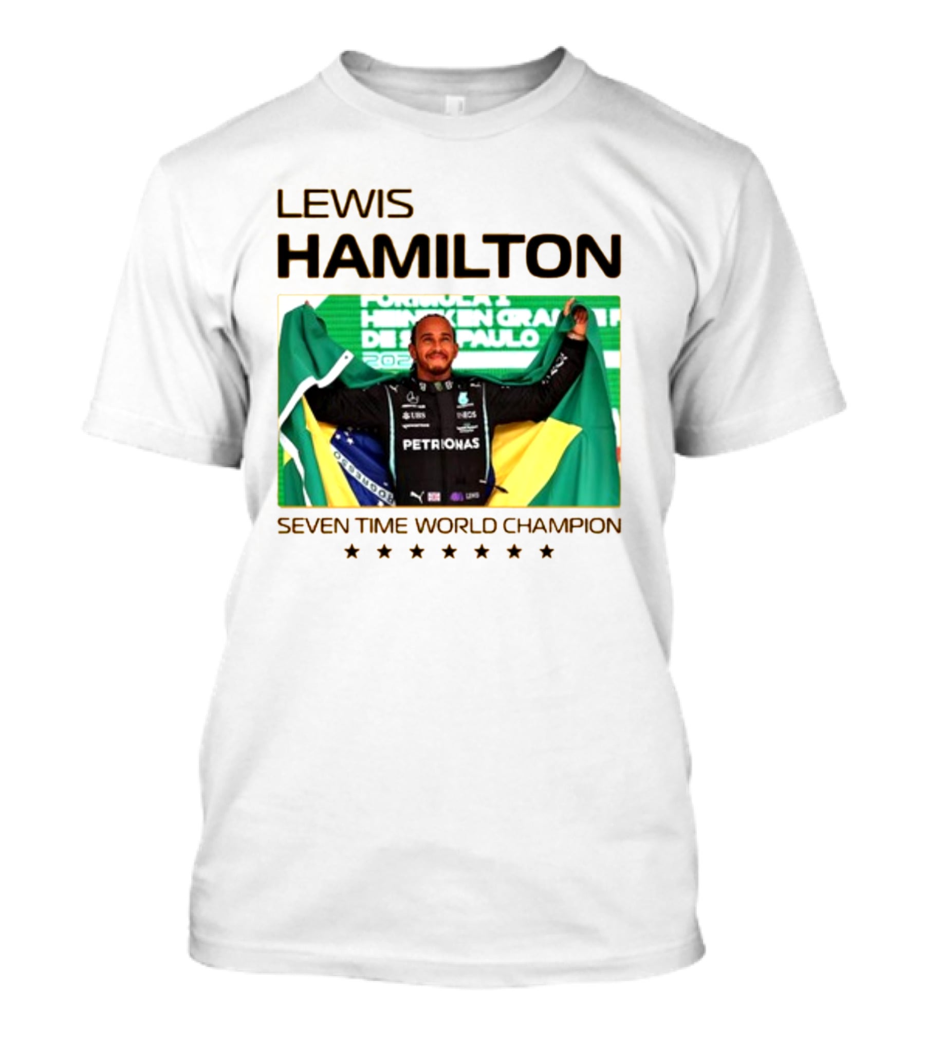 Lewis Hamilton Seven Time World Champion São Paulo Grand Prix T-Shirt
