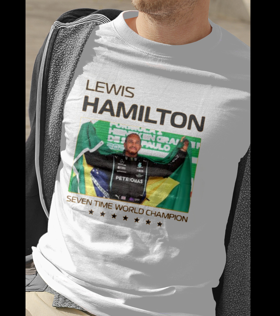Lewis Hamilton Seven Time World Champion São Paulo Grand Prix T-Shirt