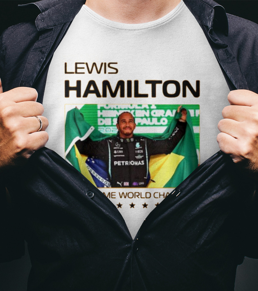 Lewis Hamilton Seven Time World Champion São Paulo Grand Prix T-Shirt