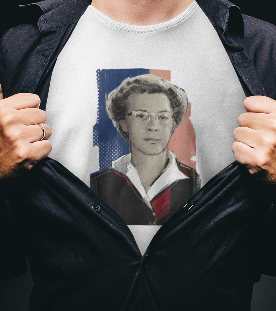Milada Horáková Portrait With Blue T-Shirt