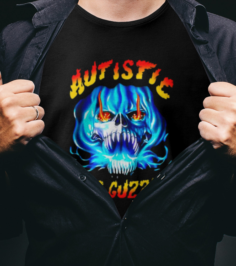 Autistic Piss Guzzler Skull Flame T-Shirt