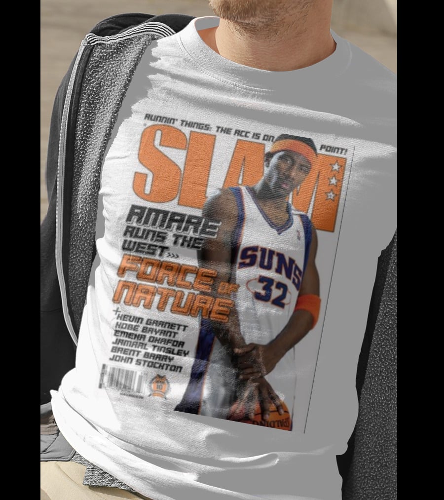 SLAM Amare Runs The West Force Of Nature Suns Basketball Star T-Shirt