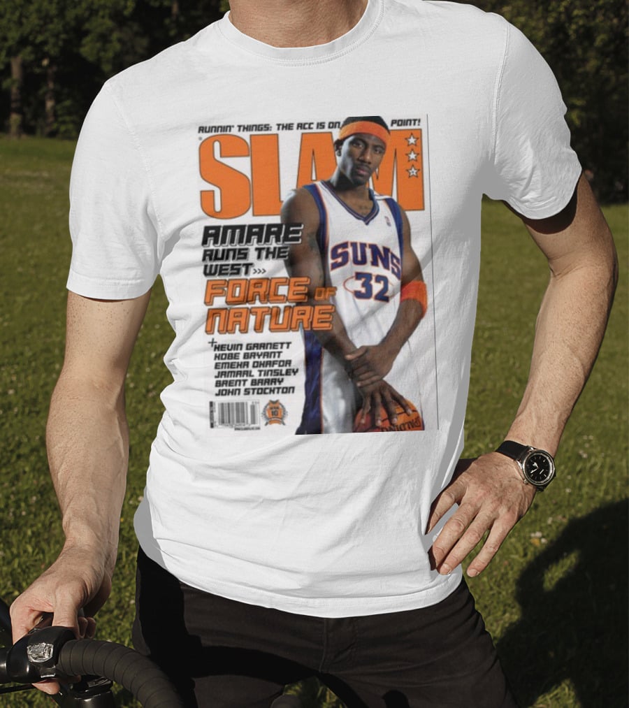 SLAM Amare Runs The West Force Of Nature Suns Basketball Star T-Shirt