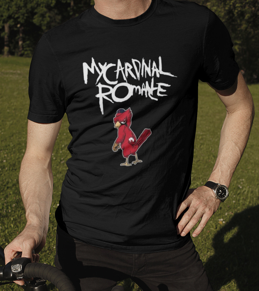 St Louis Cardinals My Cardinal Romance Bird Baseball Fan Mashup T-Shirt
