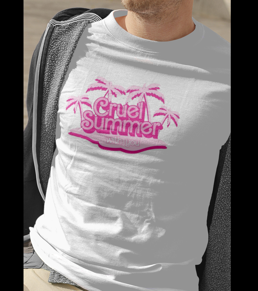 It's A Cruel Summer With You Pink Palm Trees T-Shirt