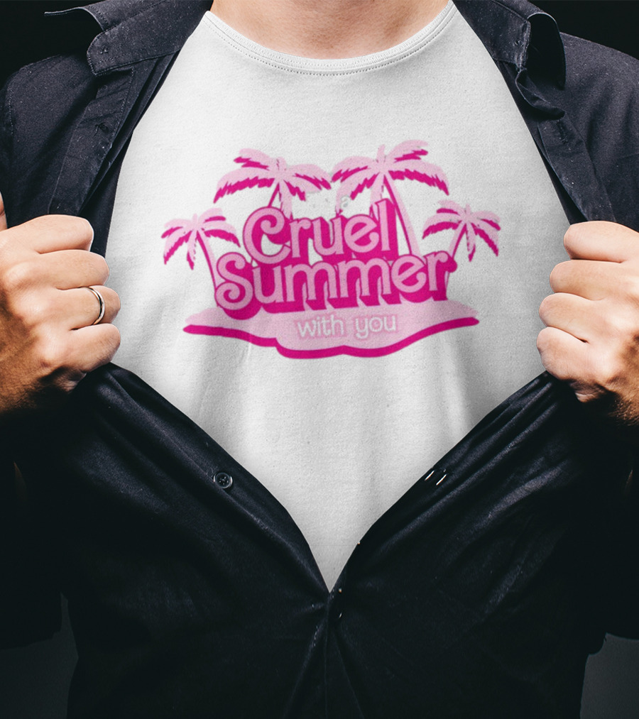 It's A Cruel Summer With You Pink Palm Trees T-Shirt