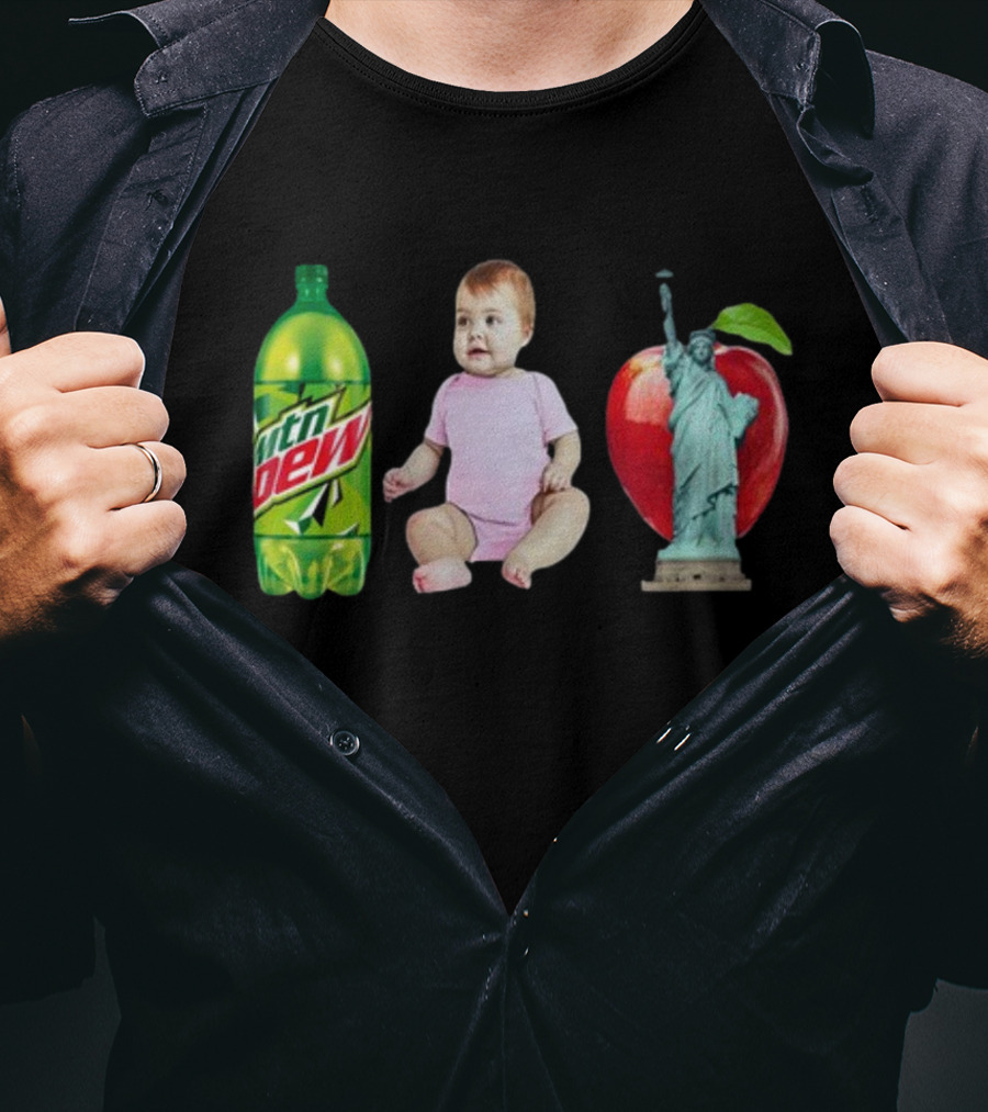 Mtn Dew Baby Apple Liberty Statue T-Shirt
