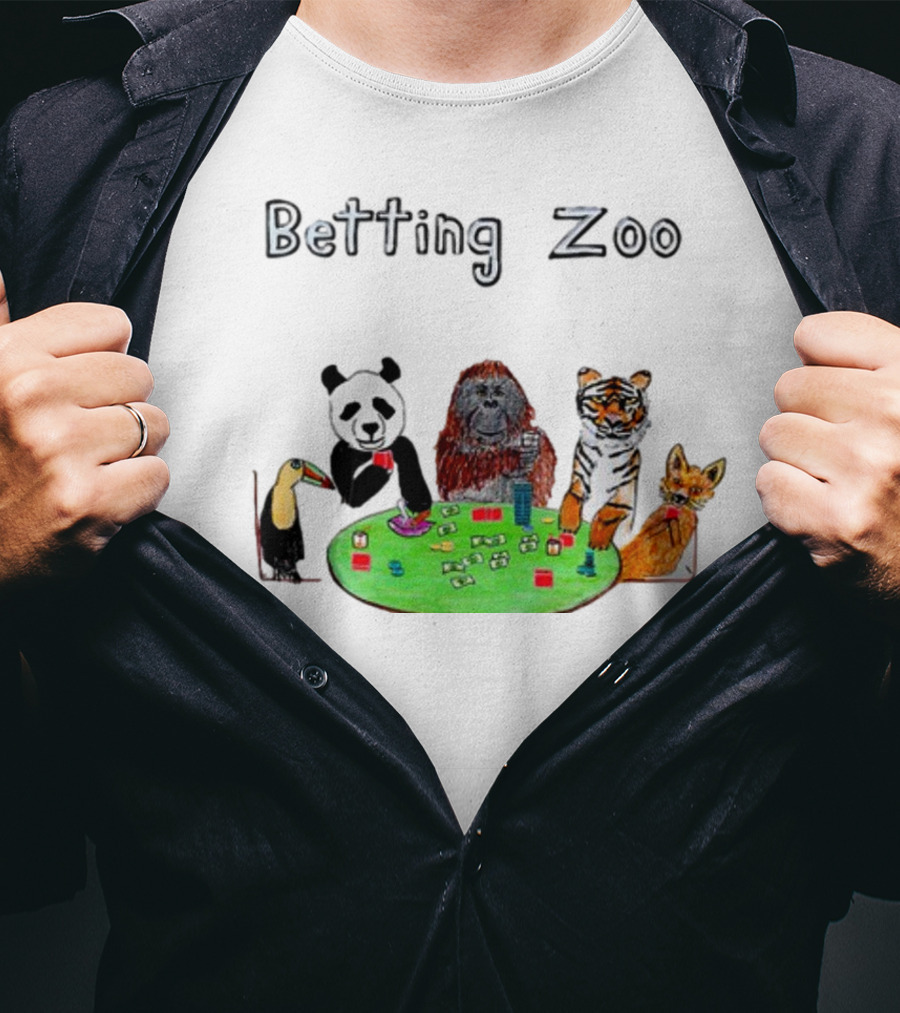 Betting Zoo Animal Poker Table T-Shirt