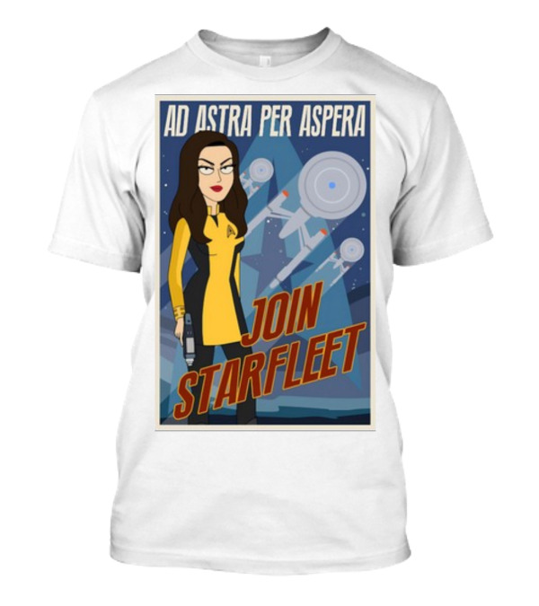 Ad Astra Per Aspera Join Starfleet Retro Space Recruitment T-Shirt