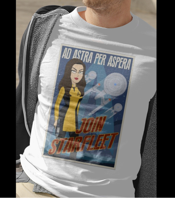Ad Astra Per Aspera Join Starfleet Retro Space Recruitment T-Shirt