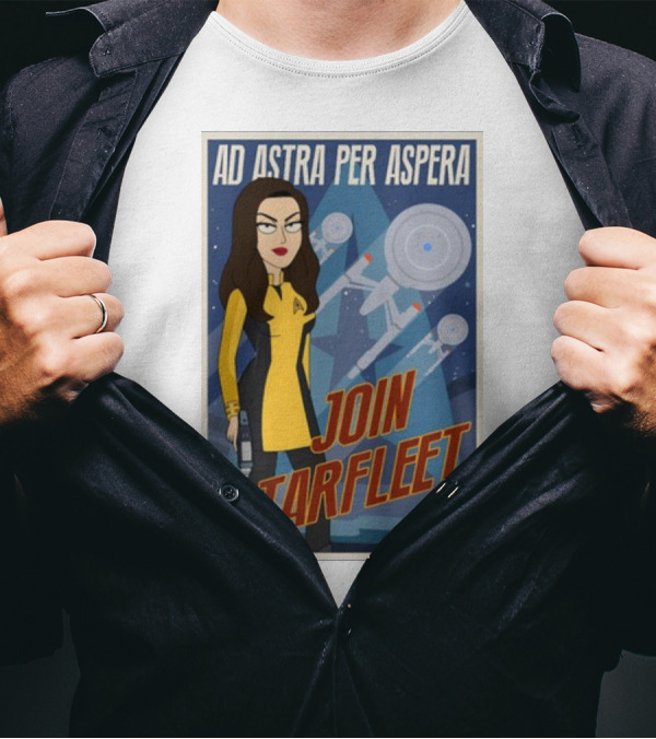 Ad Astra Per Aspera Join Starfleet Retro Space Recruitment T-Shirt