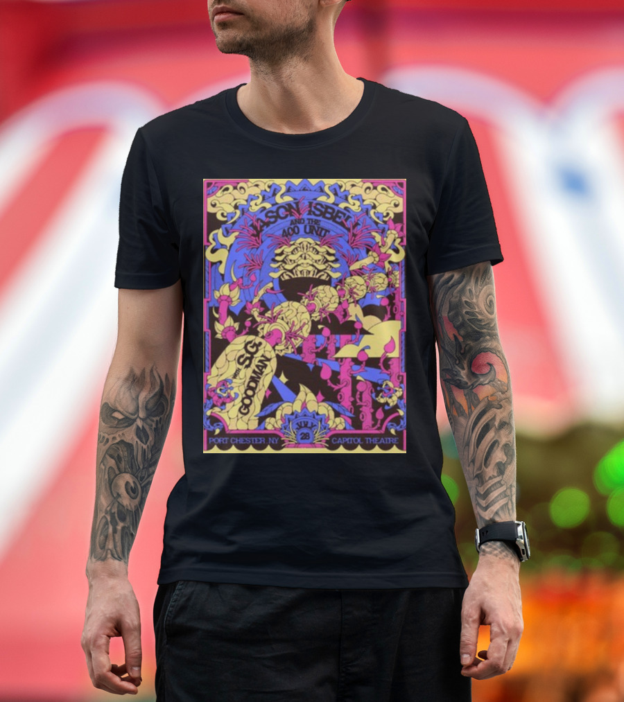 S.G. Goodman Jason Isbell and the 400 Unit Port Chester NY July 28 Capitol Theatre Psychedelic T-Shirt