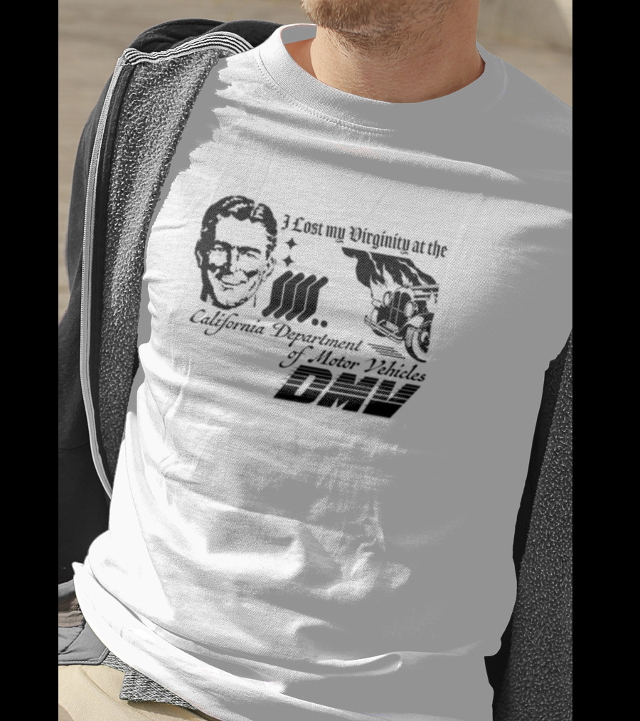 I Lost My Virginity At The California Department Of Motor Vehicles DMV Retro Car T-Shirt