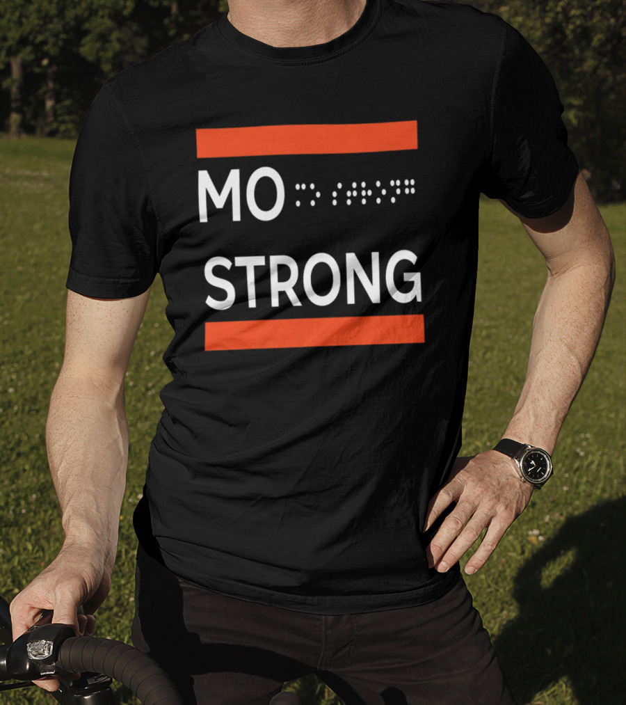 MO STRONG Braille Text T-Shirt