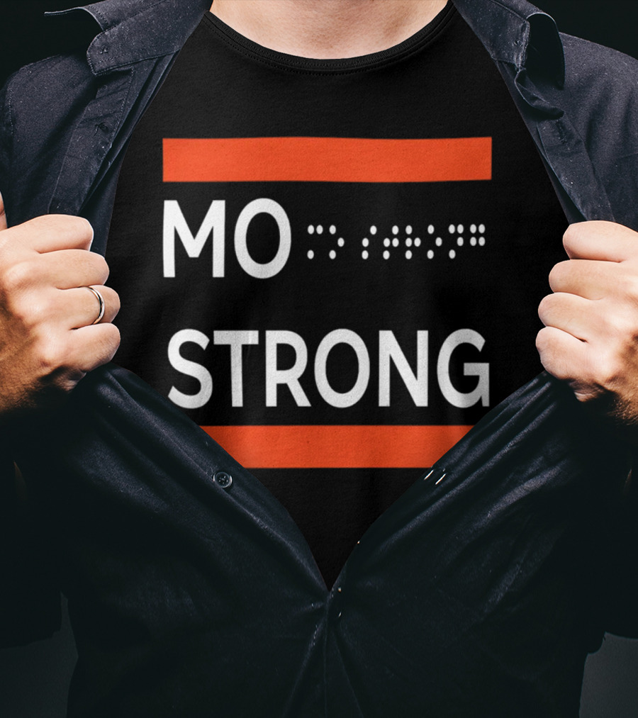 MO STRONG Braille Text T-Shirt