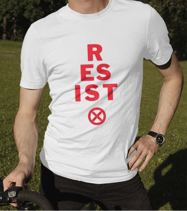 Resist Red Triangle Protocol X Symbol T-Shirt