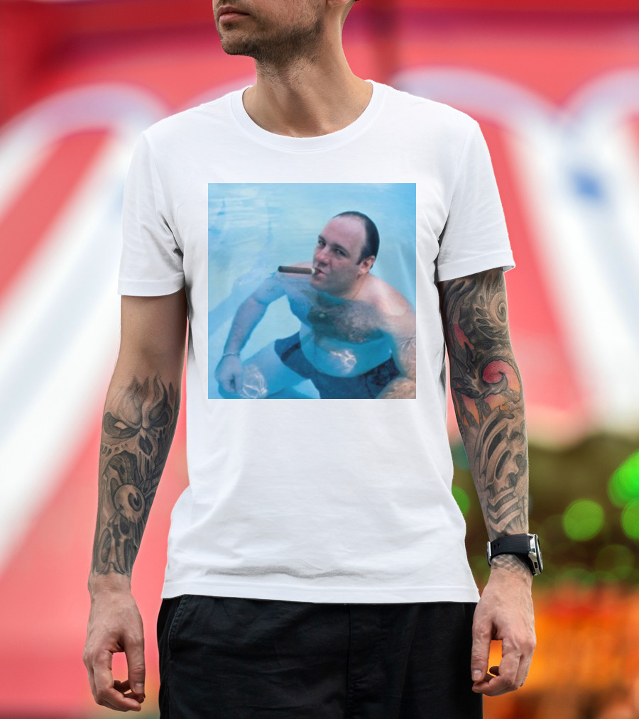 Sopranos Tony Soprano Pool Cigar Photo Olivia Cooke Wearing T-Shirt