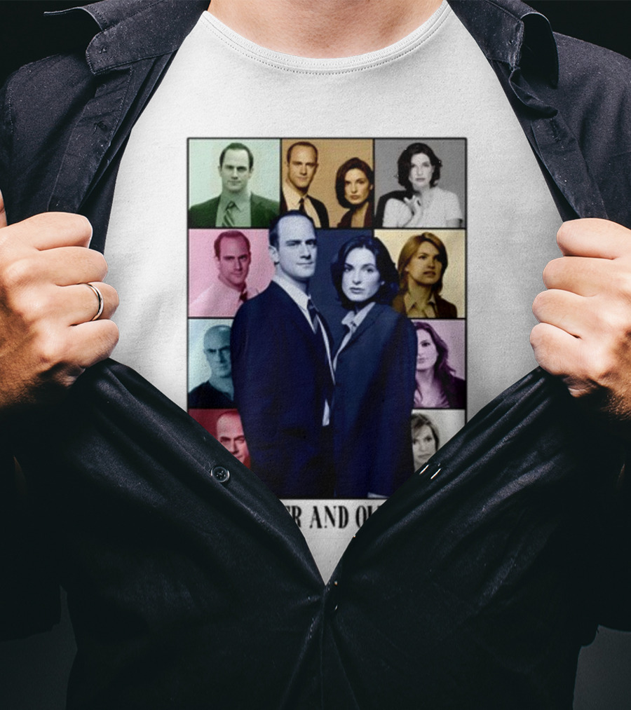 Elliot Stabler And Olivia Benson Collage Eras T-Shirt