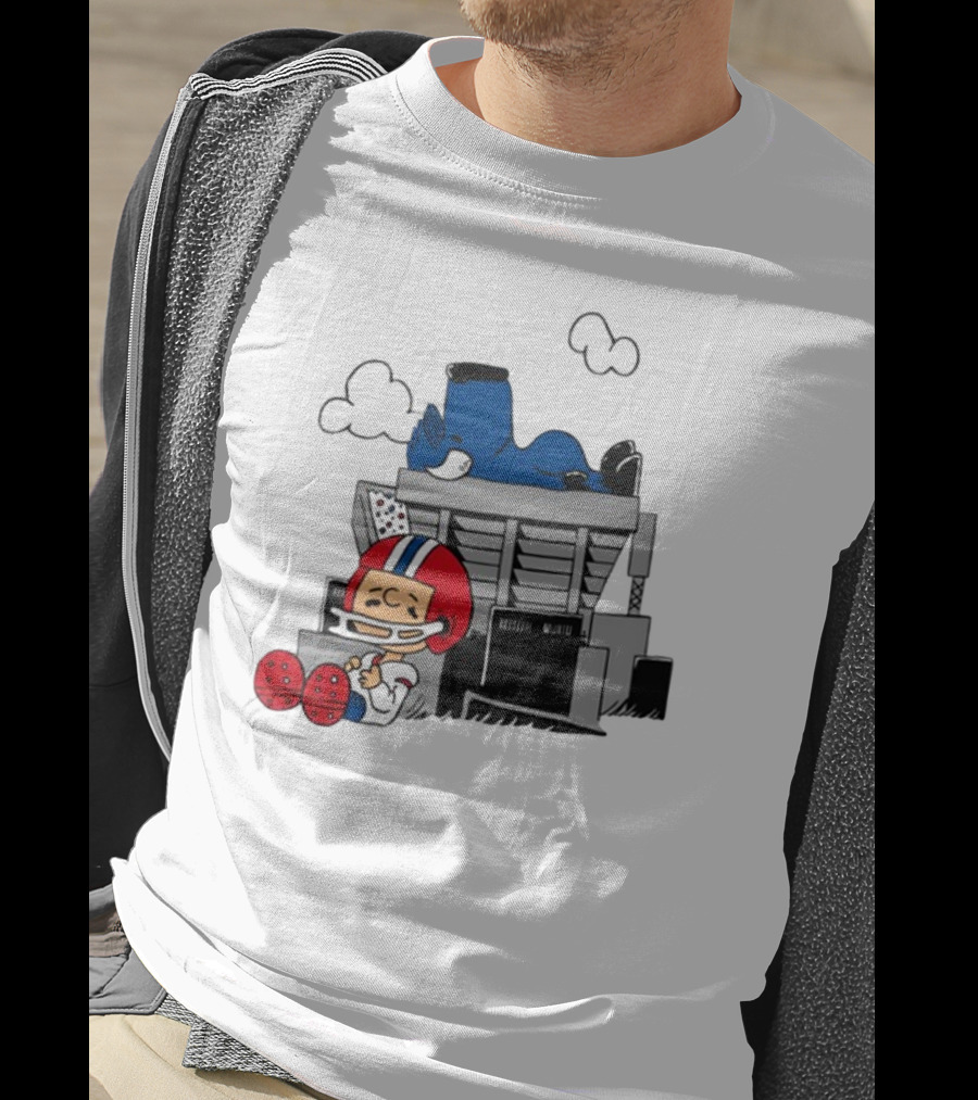 Waiting The Season Football Player Snoozing On Bleachers T-Shirt