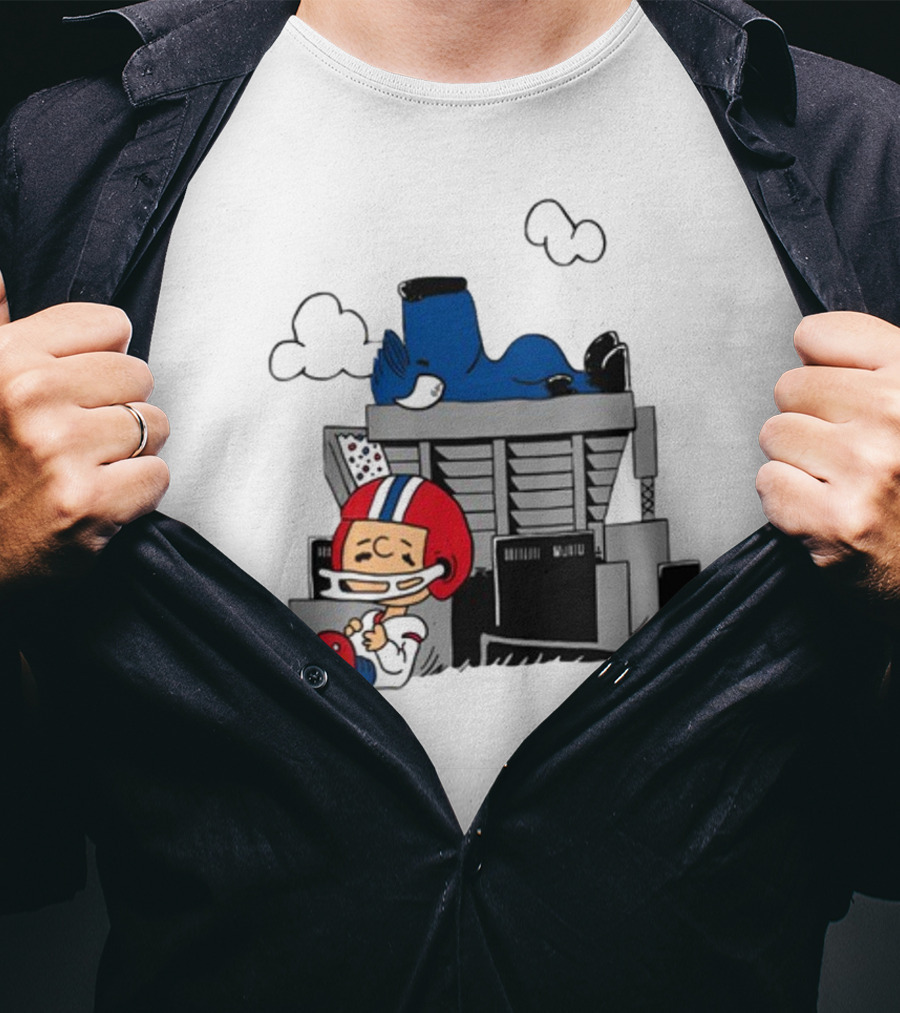 Waiting The Season Football Player Snoozing On Bleachers T-Shirt