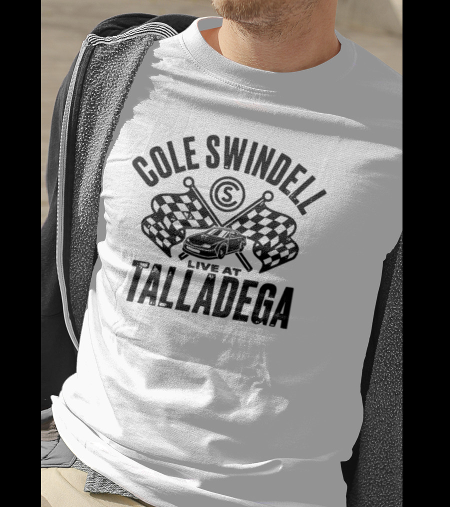 Cole Swindell Live At Talladega Racing Flags And Car T-Shirt