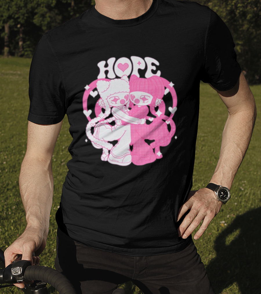 Lizigrace Hope Pink Hearts Embrace T-Shirt