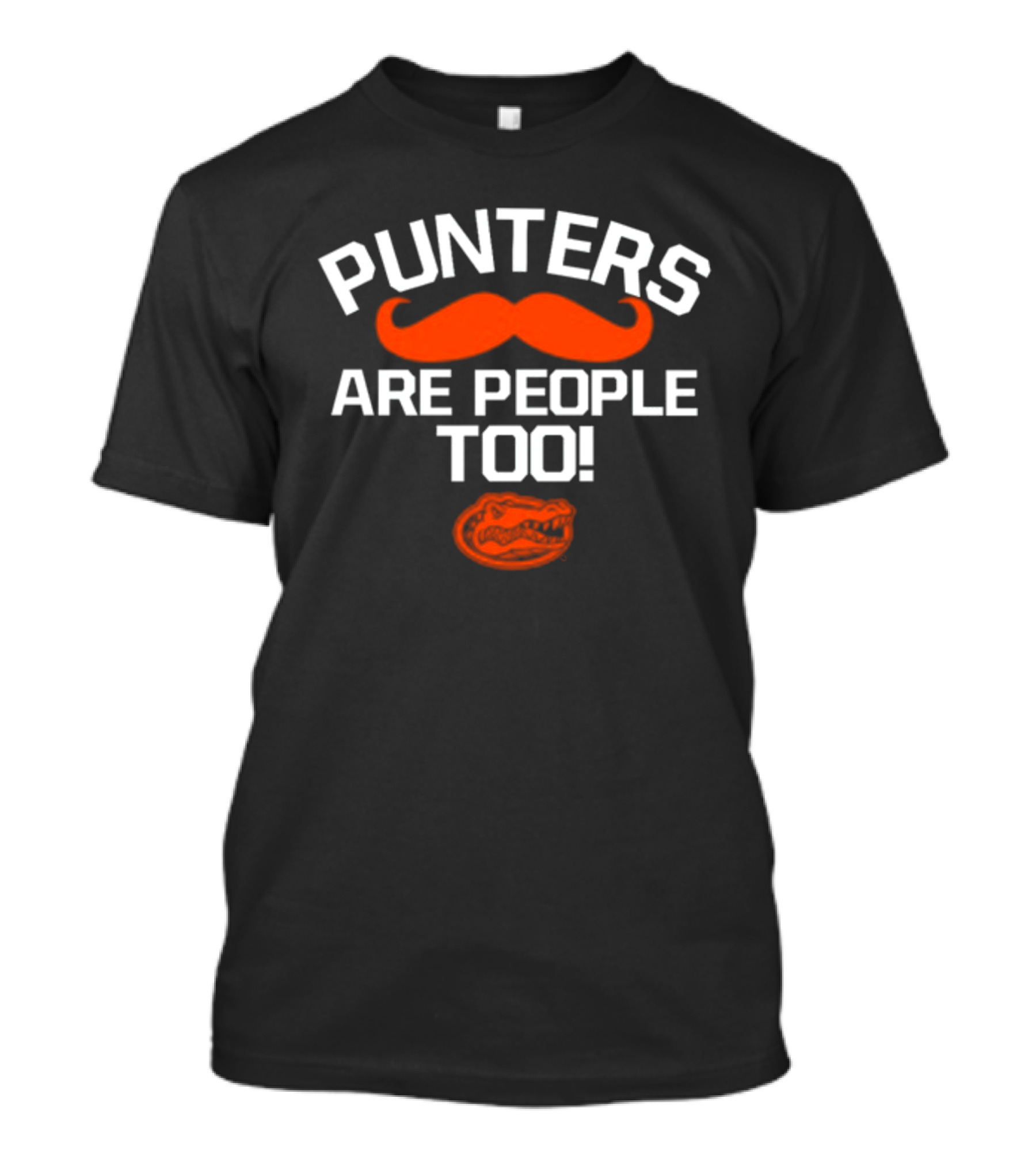 Punters Are People Too Alligator Moustache T-Shirt