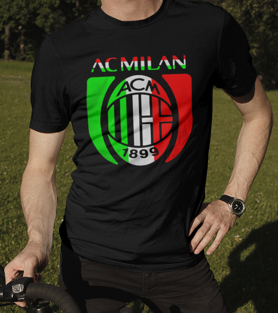 AC Milan ACM 1899 Logo Italy Flag T-Shirt