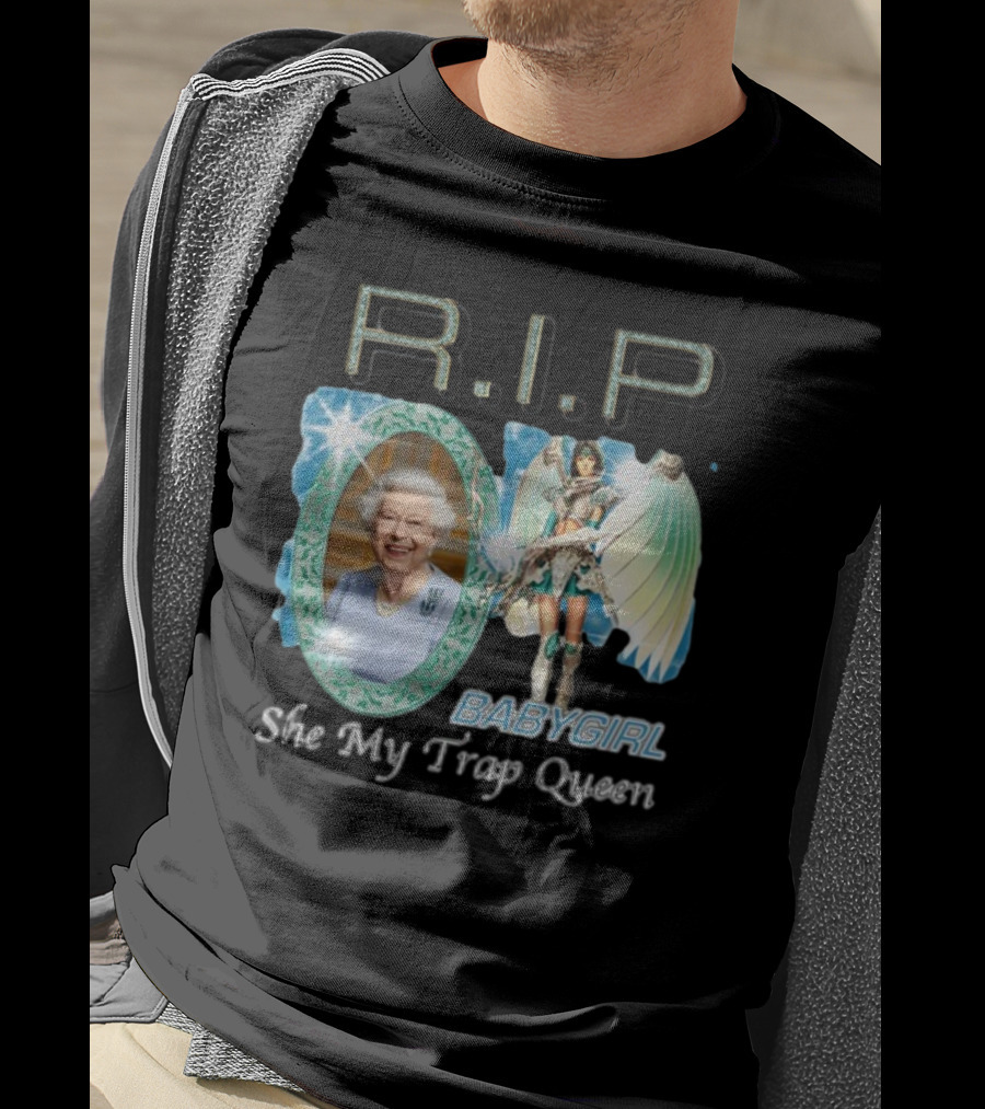 R.I.P Baby Girl She My Trap Queen Angel Wings Mirror T-Shirt