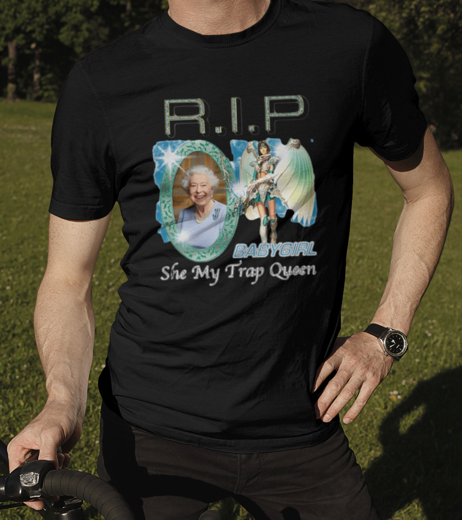 R.I.P Baby Girl She My Trap Queen Angel Wings Mirror T-Shirt