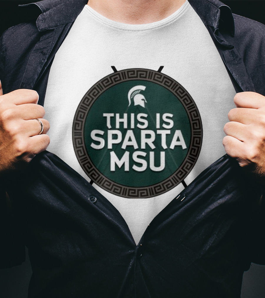 Michigan State University This Is Sparta MSU Spartan Helmet T-Shirt