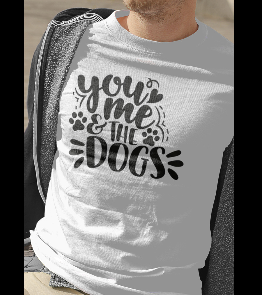 You Me And The Dogs With Paw Prints T-Shirt