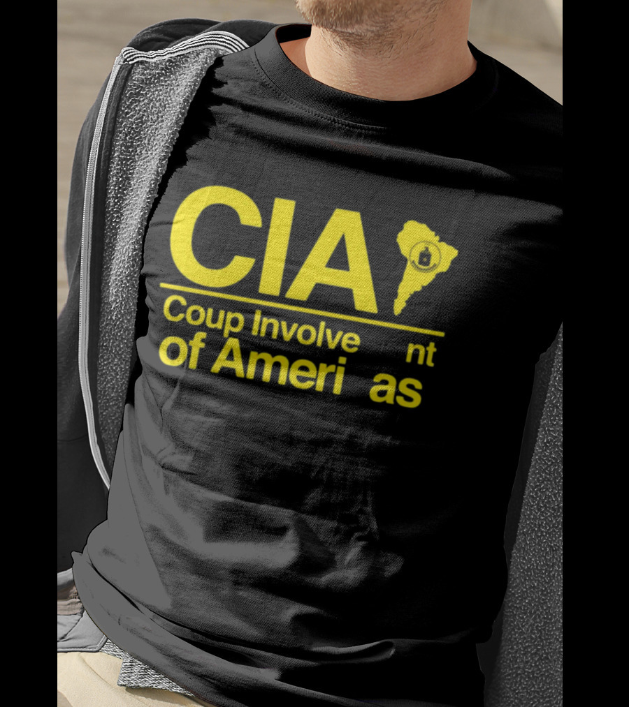 CIA Coup Involvement Of Americas Map Iconography T-Shirt