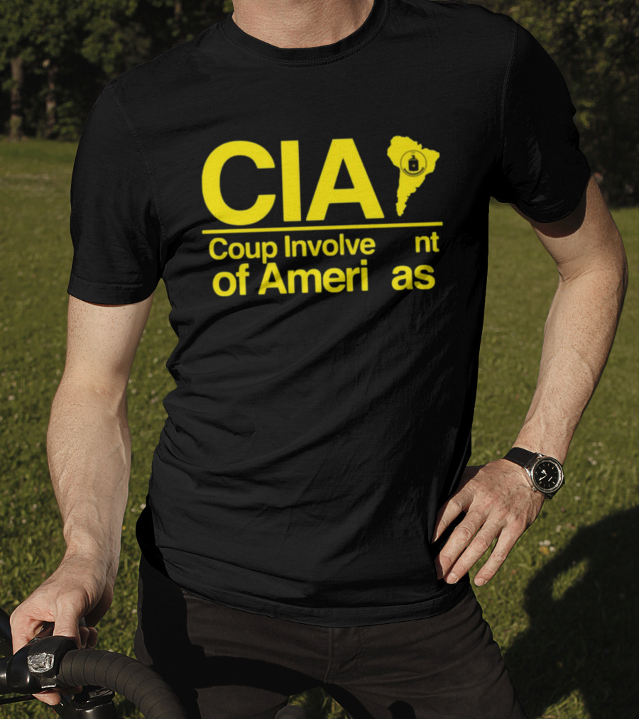 CIA Coup Involvement Of Americas Map Iconography T-Shirt