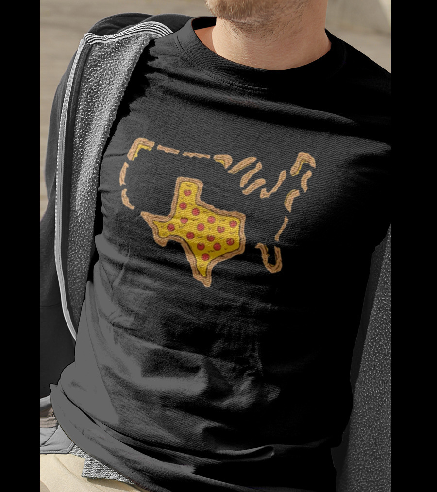 Texas Humor Grand Pizza Map T-Shirt