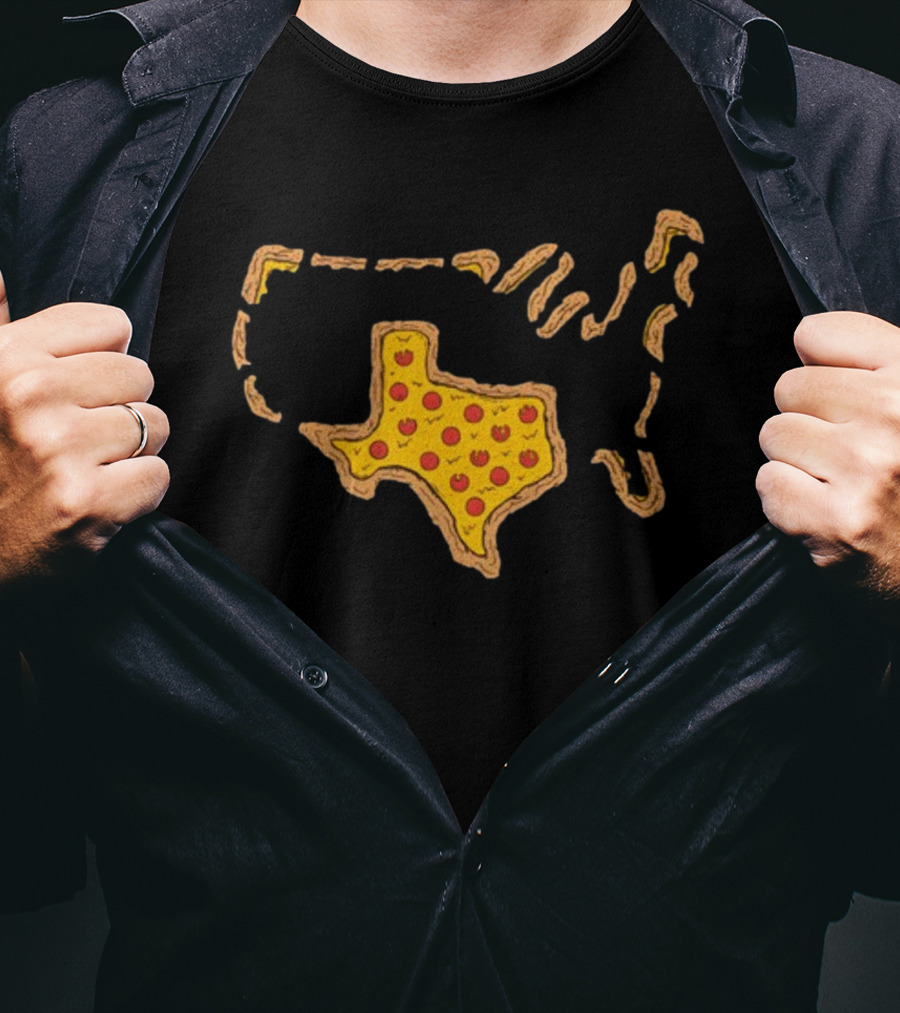 Texas Humor Grand Pizza Map T-Shirt