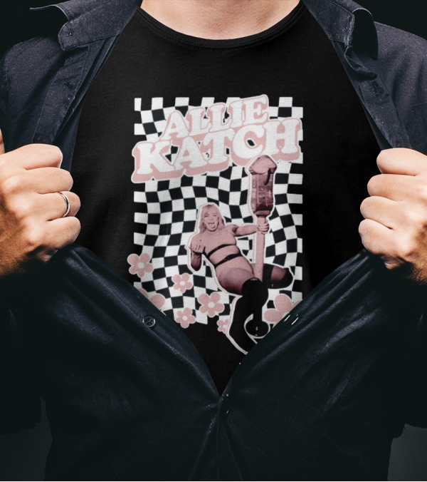 Allie Katch Checkerboard Flower Power T-Shirt